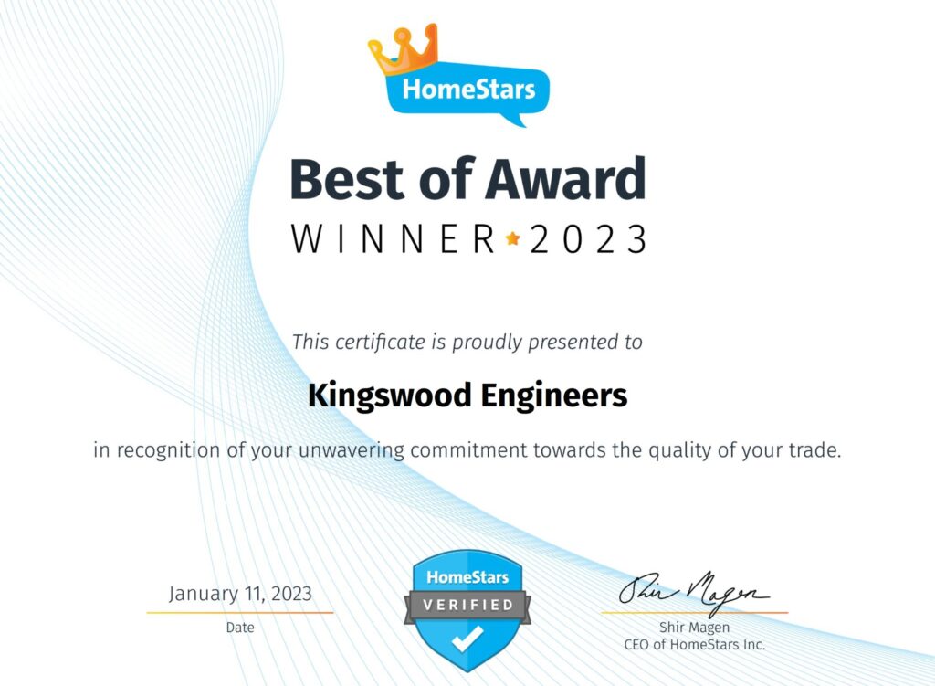 Best of Award for Kingswood Engineers